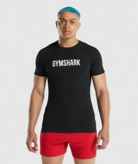 Men's Gymshark Apollo T-Shirts Black | CA 50N317